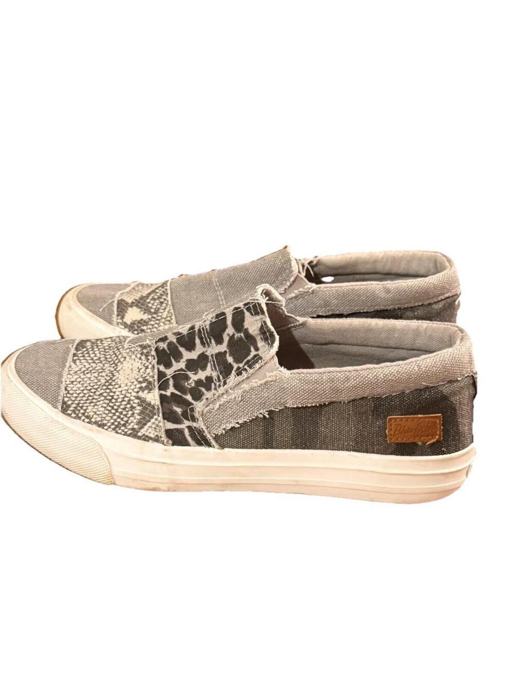 Blowfish Malibu Women’s Maddox Sneaker Size 7.5 Smoke Snake Leopard Camo